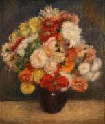 Pierre Auguste Renoir Bouquet of Chrysanthemums oil on canvas